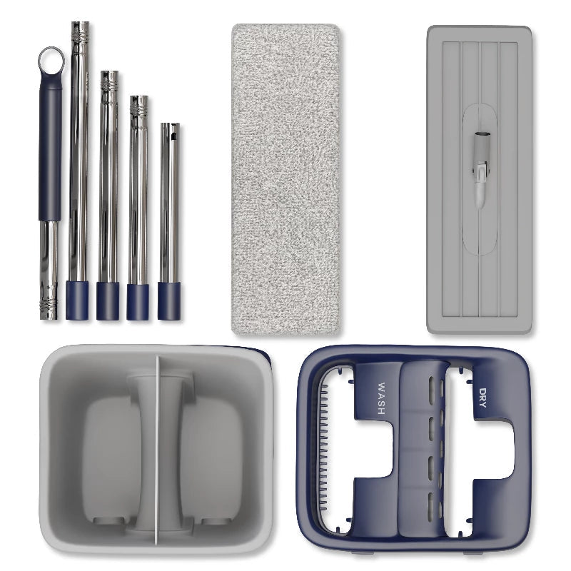 Conjunto multifuncional de esfregão e balde para lavagem e secagem Mop PRO