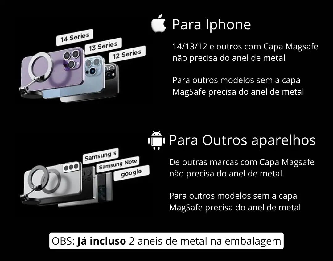Suporte Ultra Magnético de Celular para Carro MagSafe