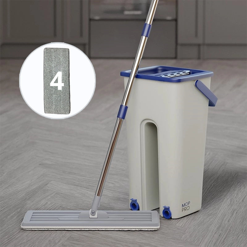Conjunto multifuncional de esfregão e balde para lavagem e secagem Mop PRO