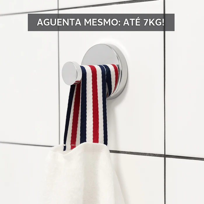 Fluno Sup™ – Gancho de Ventosa Premium Para Banheiro e Cozinha – Compre 1 Leve 2 + Frete Grátis 🎁