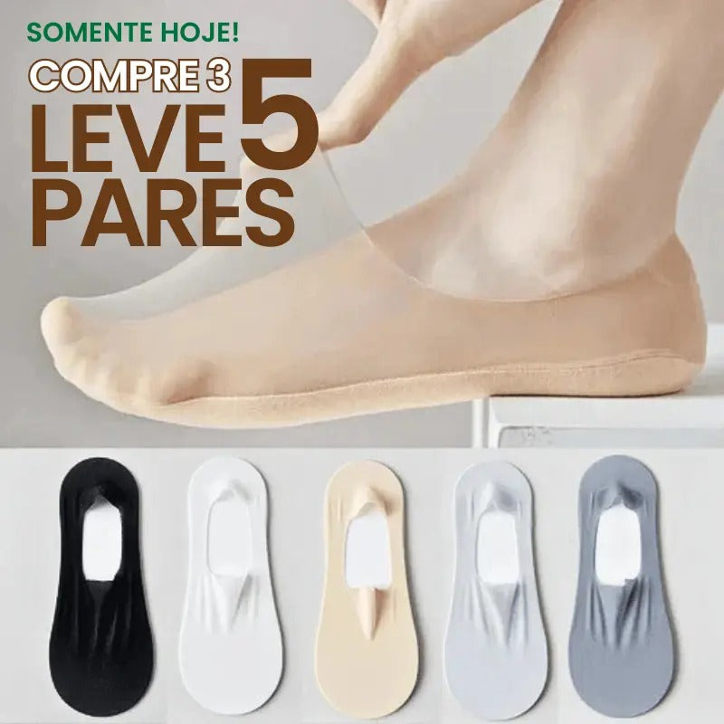 Meias Invisíveis Ortopédicas StepComfort® - [SOMENTE HOJE COMPRE 3 LEVE 5]